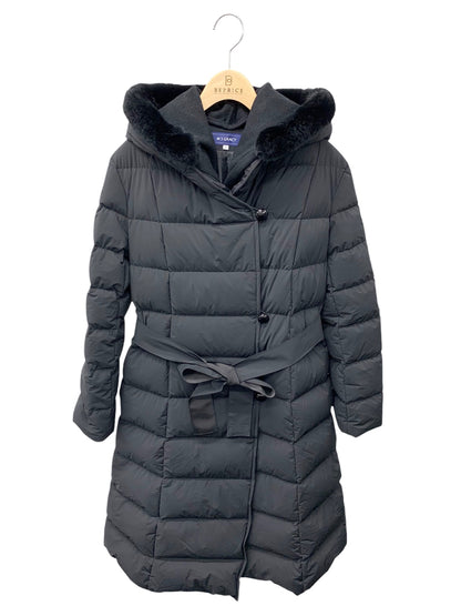 エムズグレイシー 019506 ダウンコート 38 ブラック レッキスファー付き IT5UHHEXVKQ5