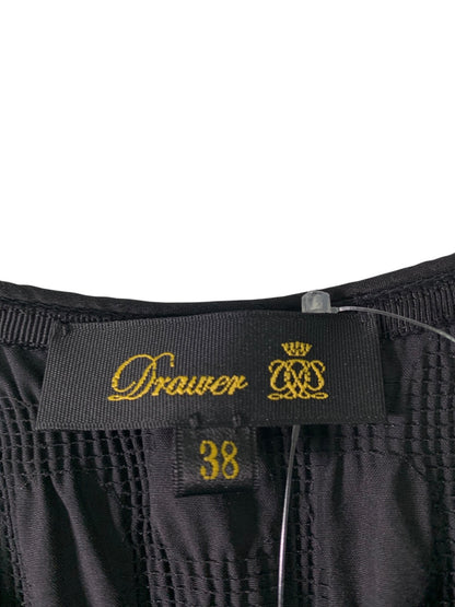 ドゥロワー 6526-299-1532 ワンピース 38 ブラック ギャザー フレア ITO3YFTLBSEY 【SALE】