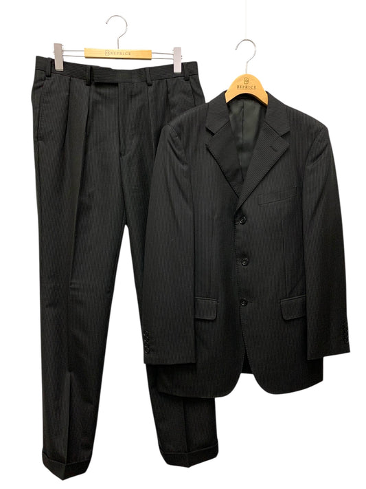 バーバリーブラックレーベル BM30-701-09 スーツ ブラック ストライプ シングル IT4ICHWK5OLS