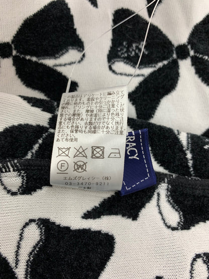 エムズグレイシー モールジャガードリボン柄ニットワンピース 218610 38 ブラック ITE5T6GUHN5C