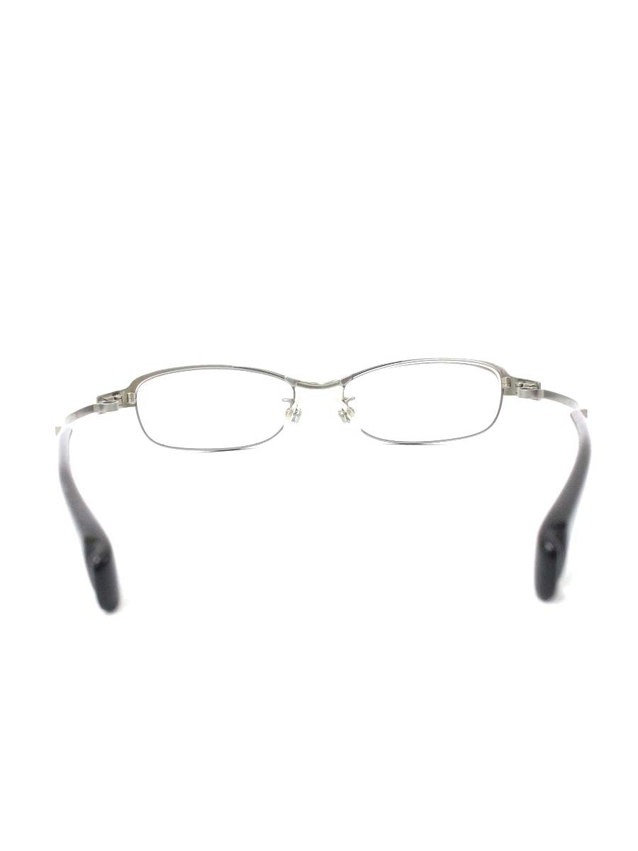 フォーナインズ S121-T 眼鏡 シルバー/ブラック オーバル ITZE89JJP5DW