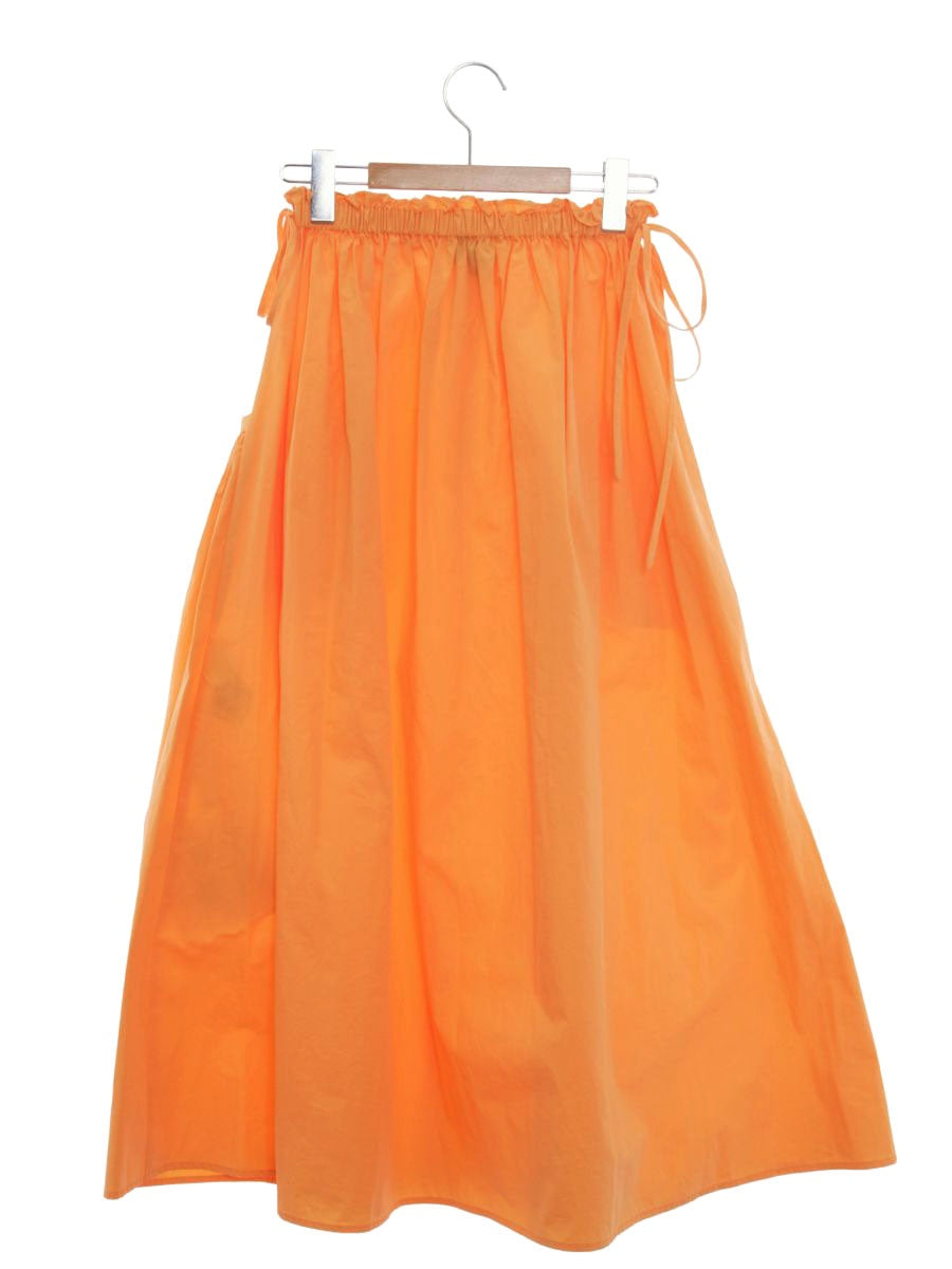 エムエスジーエム 3042MDD115 スカート 38 オレンジ  フロントボタン フレア ウエストギャザー IT2UG626LXKC