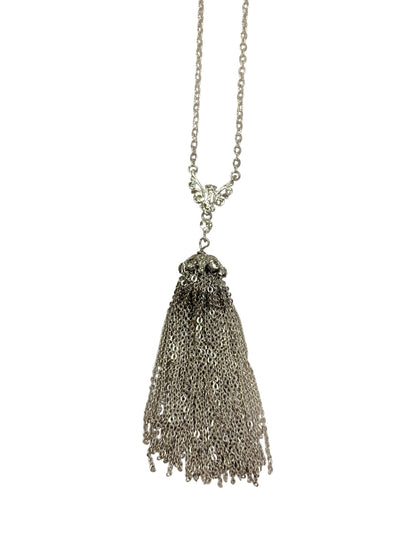 フォクシーブティック Fortune Tassel 32625  ネックレス シルバー タッセル ラインストーン IT7ATDU39XUO
