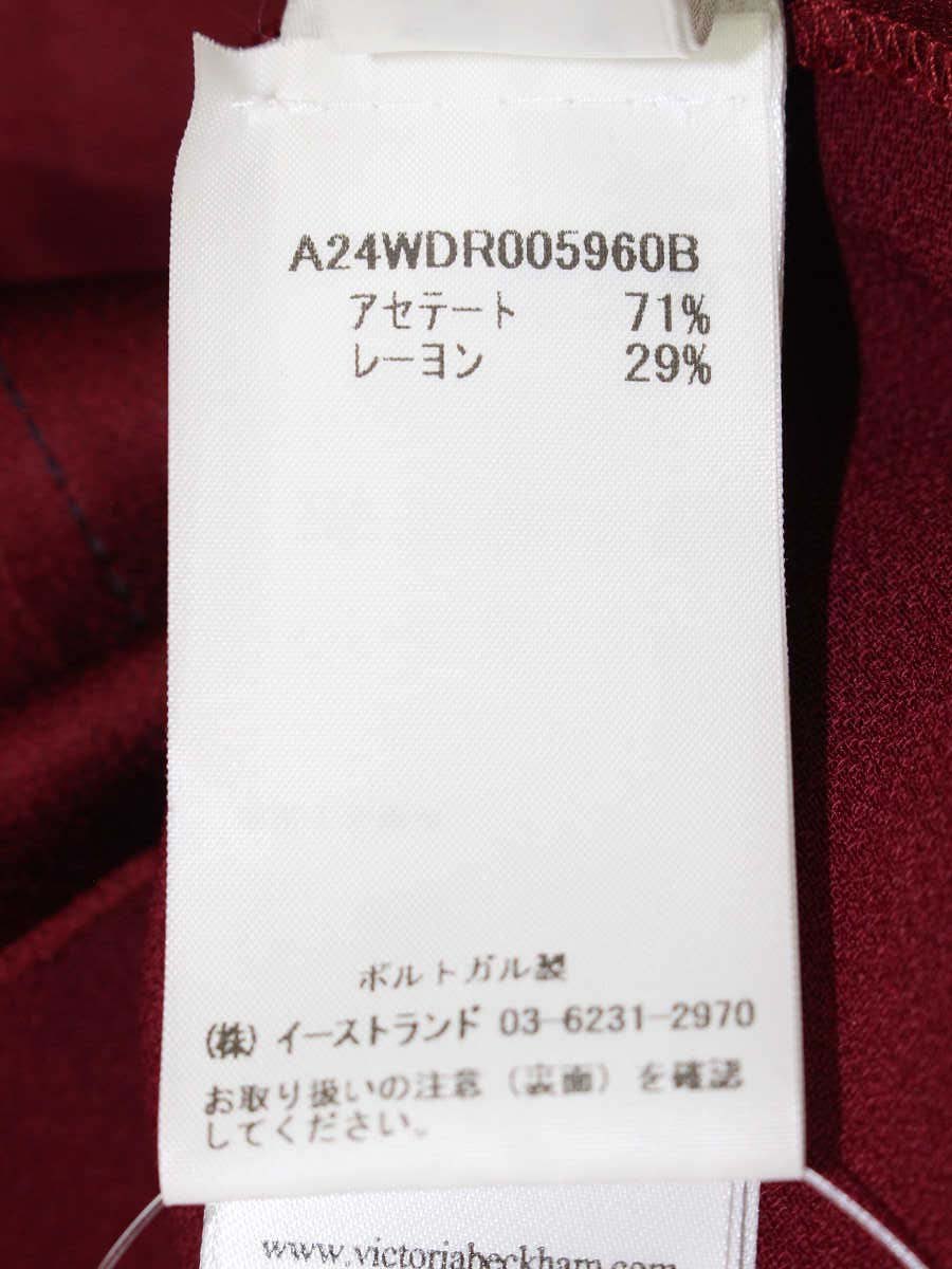 ヴィクトリアベッカム A24WDR005960B ワンピース 38 レッド Vネック タイト ITLNPZO1MXAF