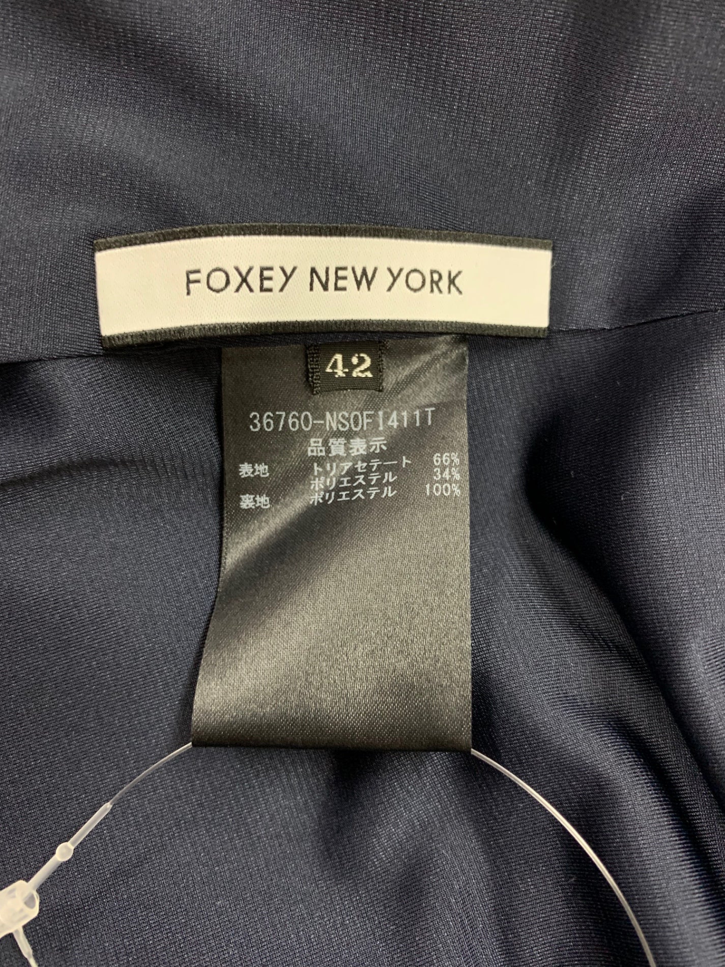 フォクシーニューヨーク インディゴ 36760 ワンピース 42 ネイビー ITIRS61TGN2S
