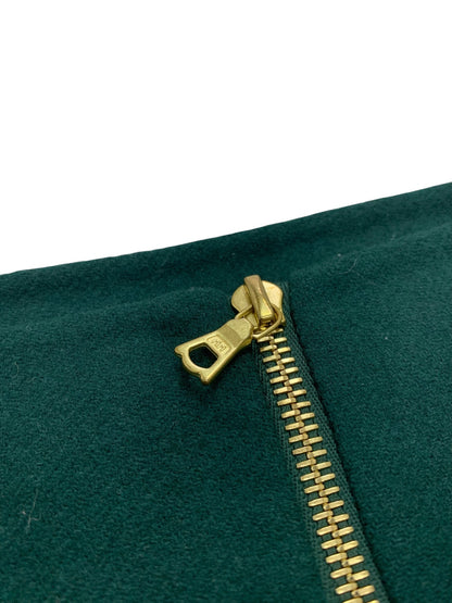 ドゥロワー ウール バックファスナー スカート 6524-234-1250 36 グリーン ITMYS4WO3FEO