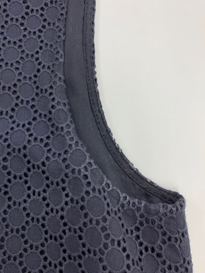 フォクシーブティック Dress Cerisier 43374 ワンピース 40 ネイビー アイレットレース刺繍 ITDWMO21PIGL