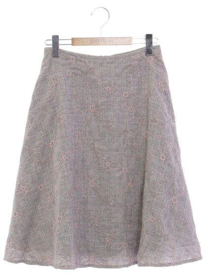 ルネ 6834010 スカート 36 グレー フラワー 刺繍 ITK8NFB7HBT4