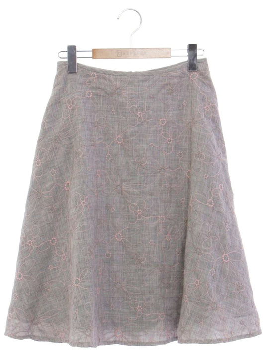 ルネ 6834010 スカート 36 グレー フラワー 刺繍 ITK8NFB7HBT4