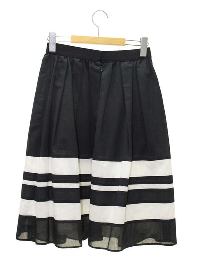 エムズグレイシー 917350 スカート 36 ブラック/ホワイト フレアー ITQQV27JVEC6