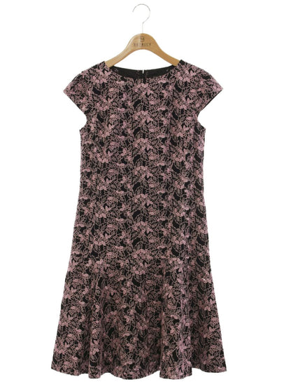 トッカ OPTOGA0120 ワンピース 0 ブラック/ピンク フラワーモチーフ 刺繍 IT4OFKQZKFA9