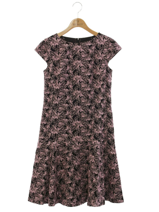 トッカ OPTOGA0120 ワンピース 0 ブラック/ピンク フラワーモチーフ 刺繍 IT4OFKQZKFA9