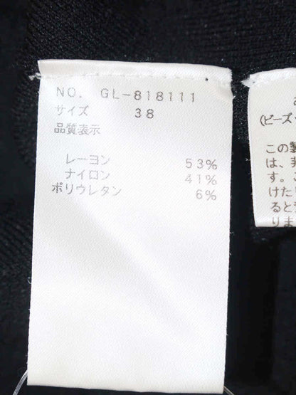 エムズグレイシー 818111 カーディガン 38 ブラック ボレロ ニット ビジュー ITFQNKZGT0SS