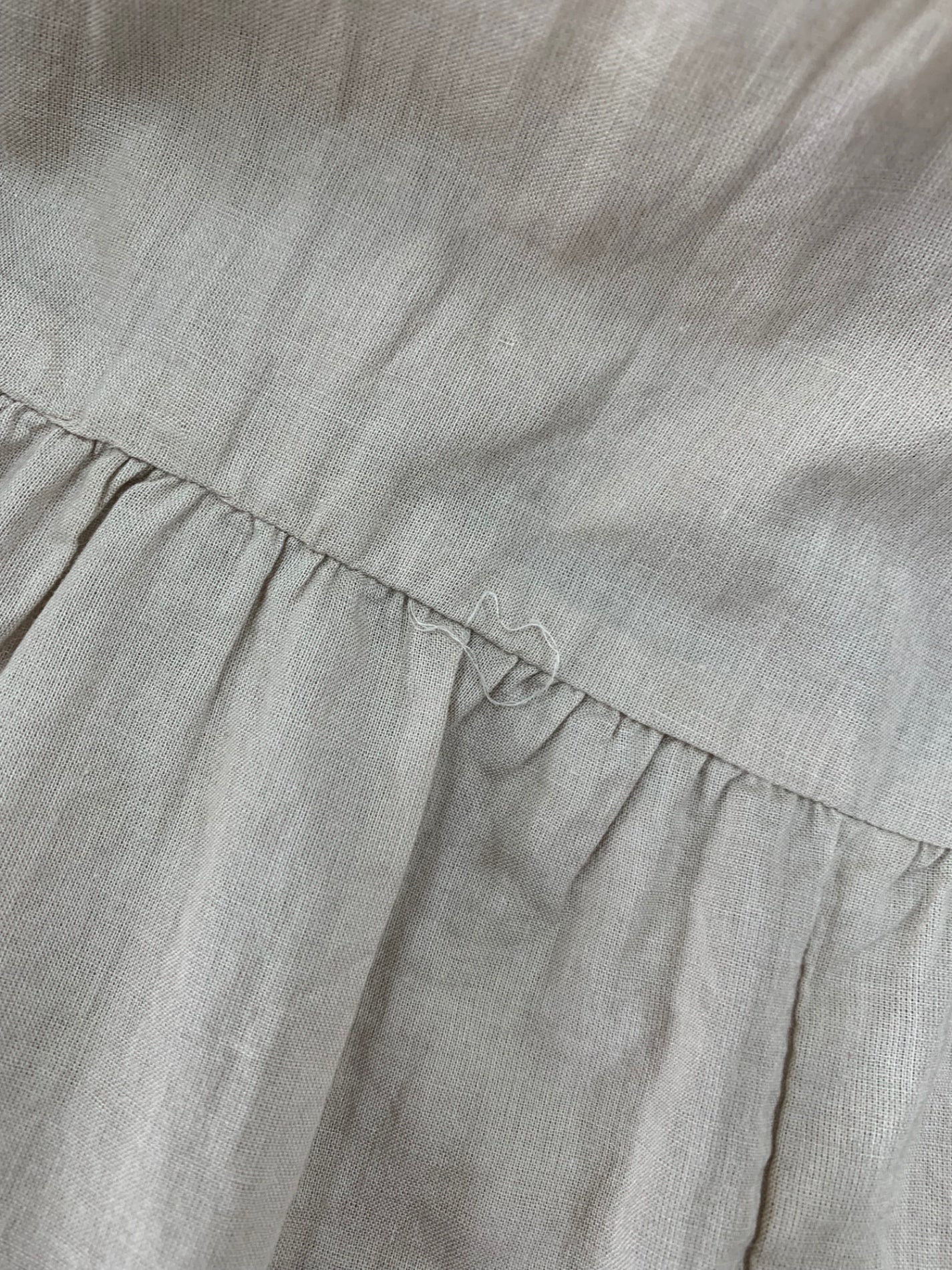 マリハ Vネックワンピース 36 ベージュ ティアード コットン IT6VK4U2VXR6