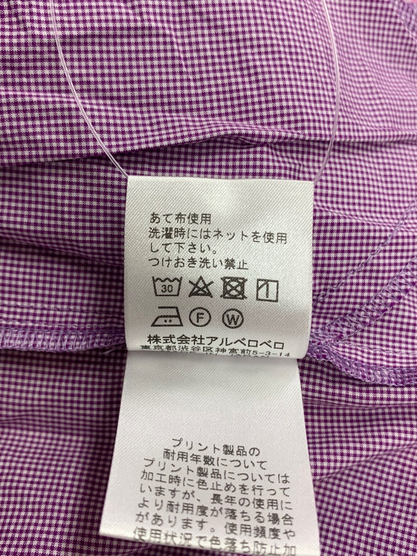 アルベロベロ 215975 シャツワンピース パープル ブタ 魚 イルカ フルーツボタン ITYWD7MT615K