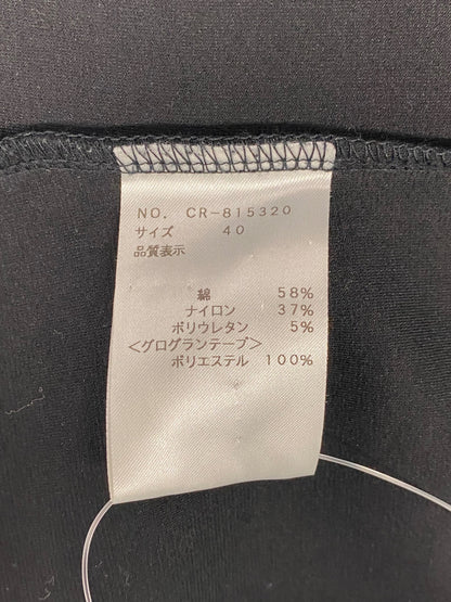 エムズグレイシー 815320 Tシャツ カットソー 40 ブラック ラウンドネック リボン ITO80WIQR5RE