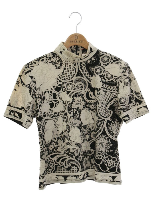 レオナールファッション 0339127 カットソー LL ブラック/ホワイト フラワープリント 半袖 ITMZWOBJTH45 【SALE】