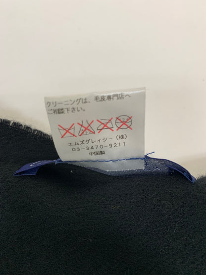 エムズグレイシー 676501 マフラー ブラック ラビットファー フラワーモチーフ 2way ITE06HCSNGHO