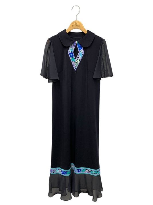 レオナールファッション 0140024 ワンピース 2 ネイビー ストーンボタン ITA43JCH7RUG