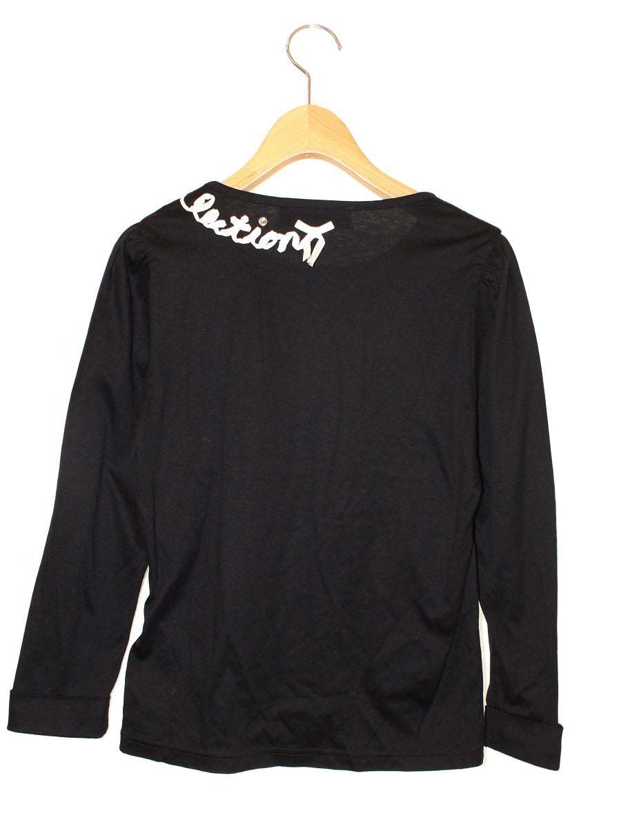 エムズグレイシー SA-2006-004 Tシャツ 38 ブラック ロゴ ITCM1302ZUIO