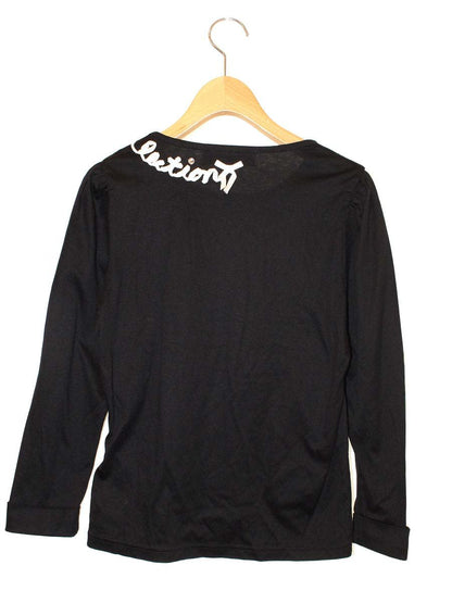 エムズグレイシー SA-2006-004 Tシャツ 38 ブラック ロゴ ITCM1302ZUIO