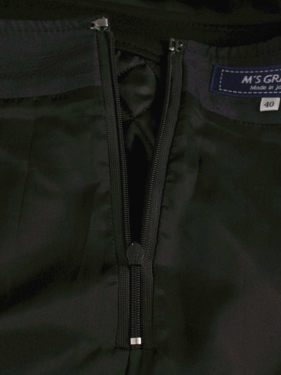 エムズグレイシー 117521 スカート 40 ブラック キルティング 切替 カメリア ITBI5EDBPWGO