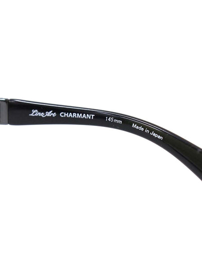 ラインアートシャルマン XL1859 メガネ ブラック/シルバー メタルフレーム ハーフリム スクエア ITWCEOIGKJS8