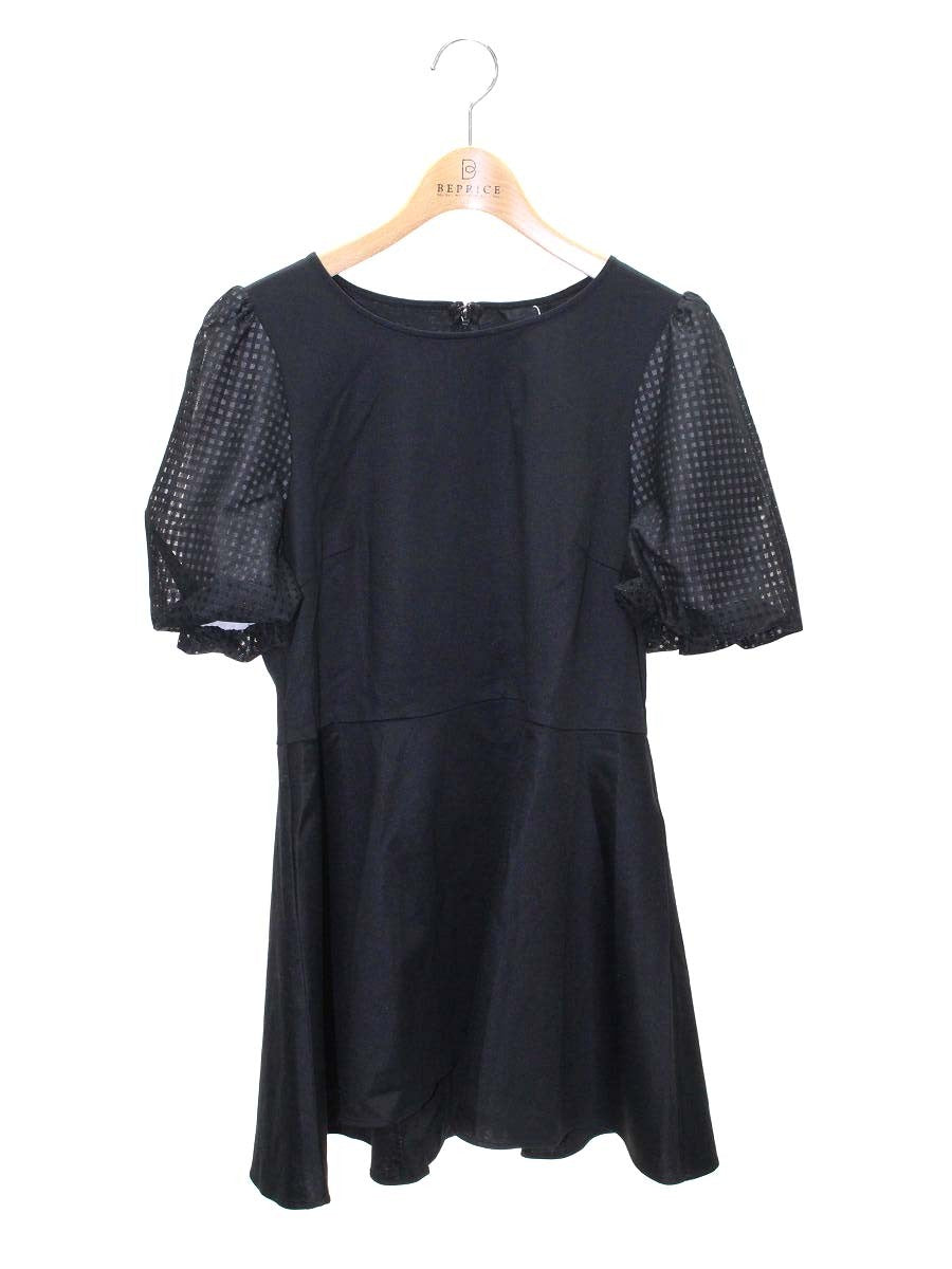 トゥービーシック W5P14 トップス 40 ブラック バルーン ITL1OX7RS5LW