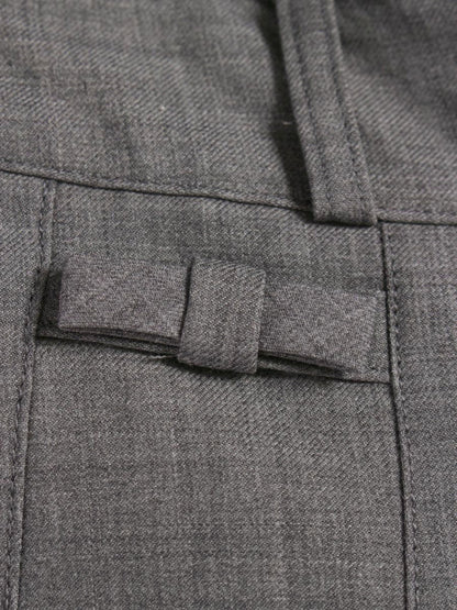 エムズグレイシー 316605 パンツ 40 グレー ワイド リボン IT2DR29O2T7K