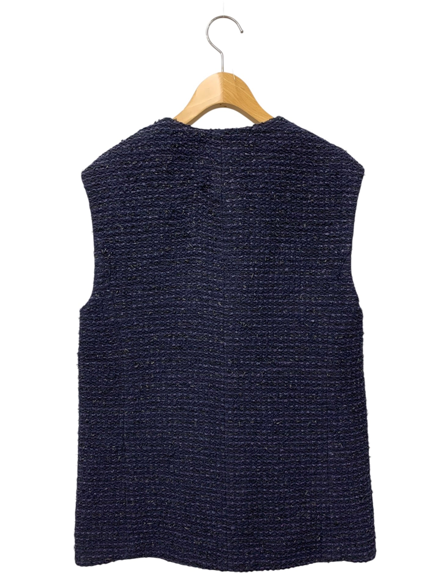 アナイ 102217-10-040-65-360 ジレ ベスト 36 ネイビー ツイード パール IT2A290MDQEK