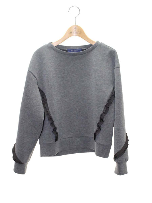 エムズグレイシー 215705 スウェット 38 グレー リボン ITTN3I37FP9U