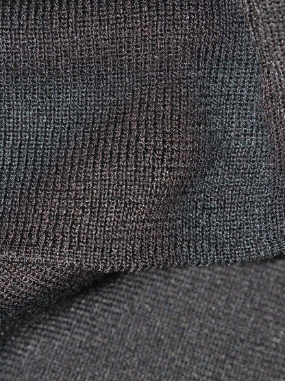 エムズグレイシー 918119 Tシャツ カットソー 40 ブラック 袖リボン シースルー ニット ITLS0M5AIC5K