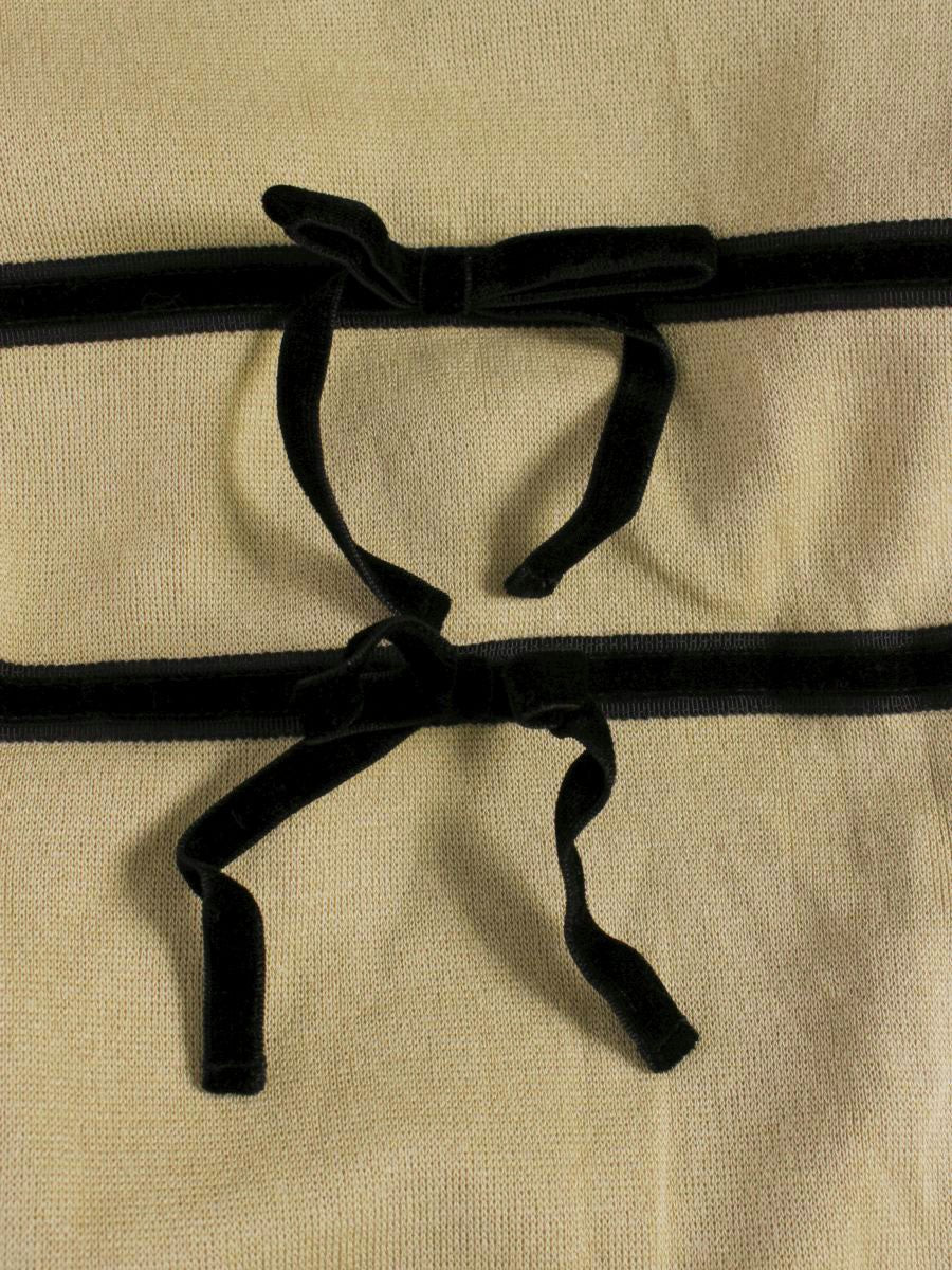 トゥービーシック UME95-767-40 ワンピース 40 ベージュ ニット ベロア リボン ITOOTTUX20FM