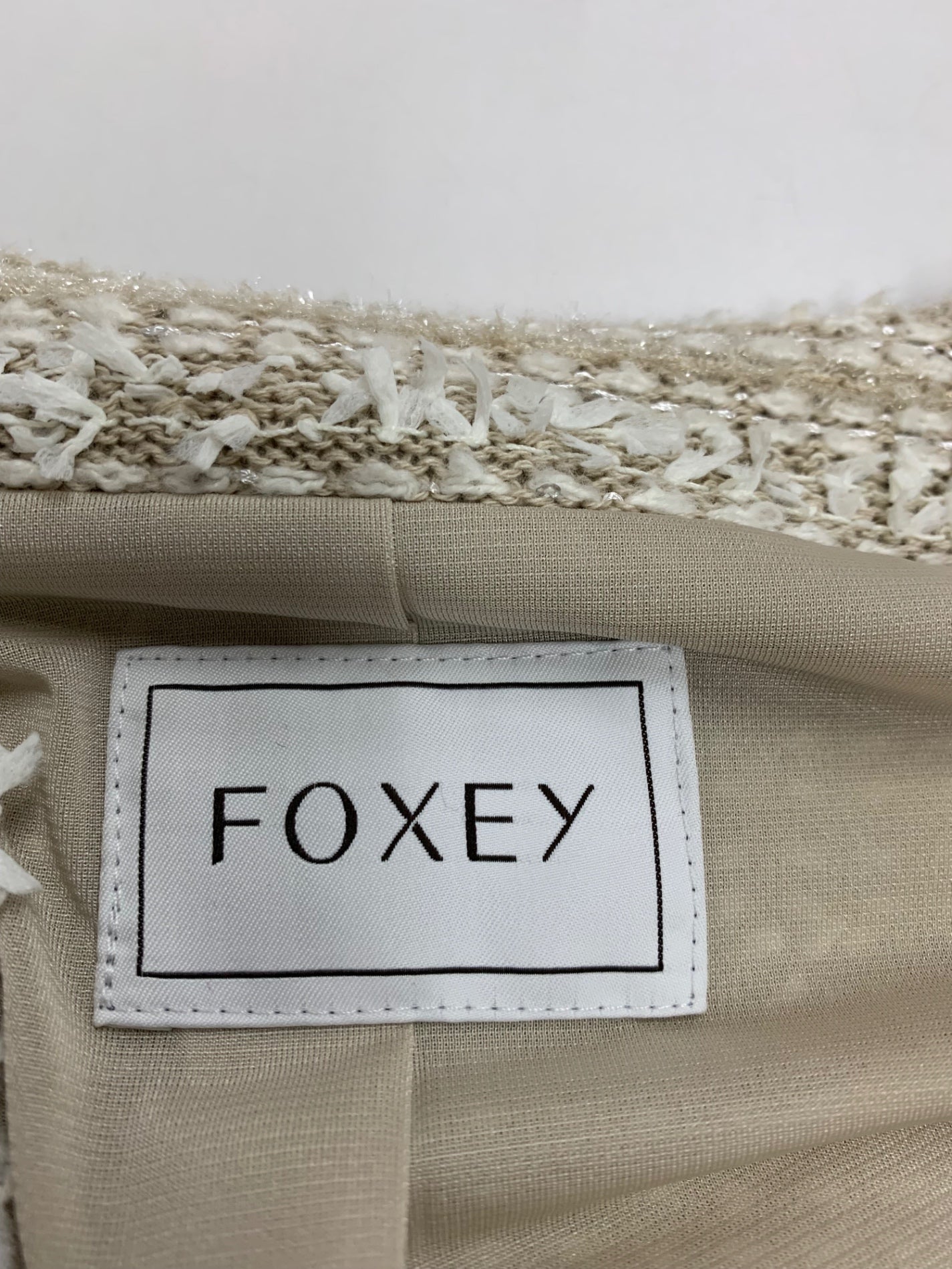 フォクシーブティック Bouleneige 33772 ジャケット 38 ベージュ ツイード ITWPW1XH5Q22