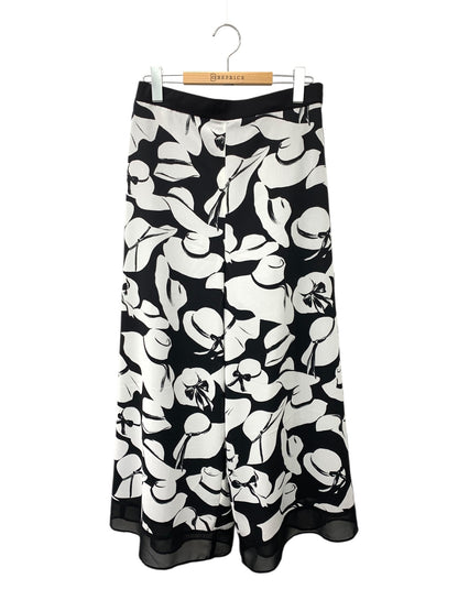 エムズグレイシー 帽子柄シフォンワイドパンツ 416305 40 ブラック ITTX3203Z0YX