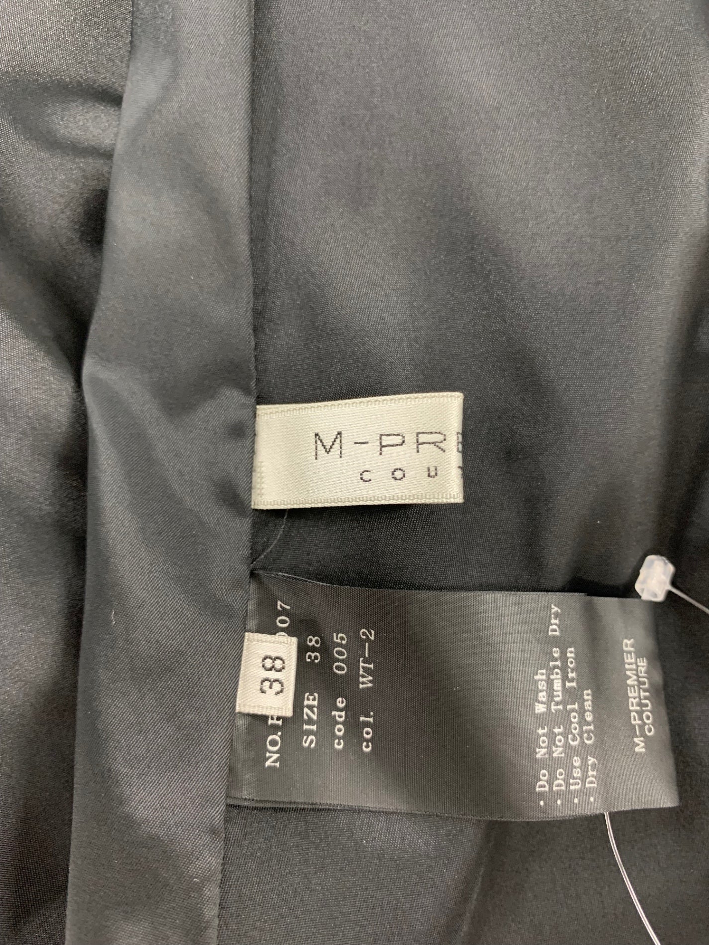 エムプルミエクチュール ワンピース F928-007 38 ブラック ニット切替 ITZ88ORES35U