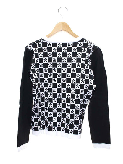 エムズグレイシー Monogram Cardigan 818529 カーディガン 40 ブラック ITDM5NOTY5IS