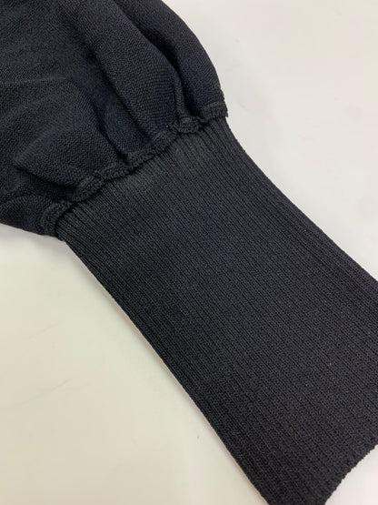 エムズグレイシー 218112 ニット セーター 38 ブラック フリル付き ハイネック ニット IT9H9JNJFB7L