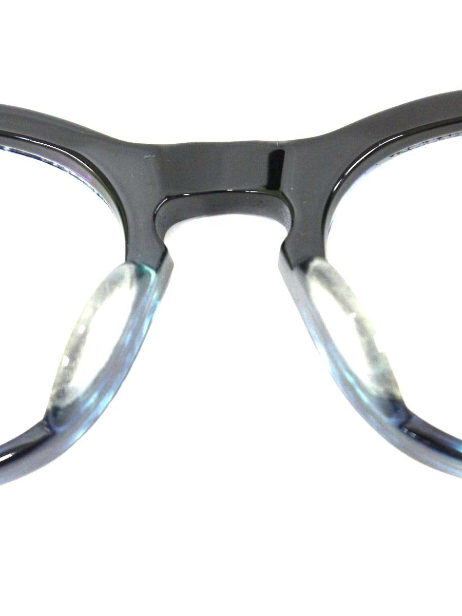 杉本圭(スギモトケイ) KS-130 メガネ ブラック/ブルーササ セルフレーム フルリム ウェリントン ITKOTEUDSGUM