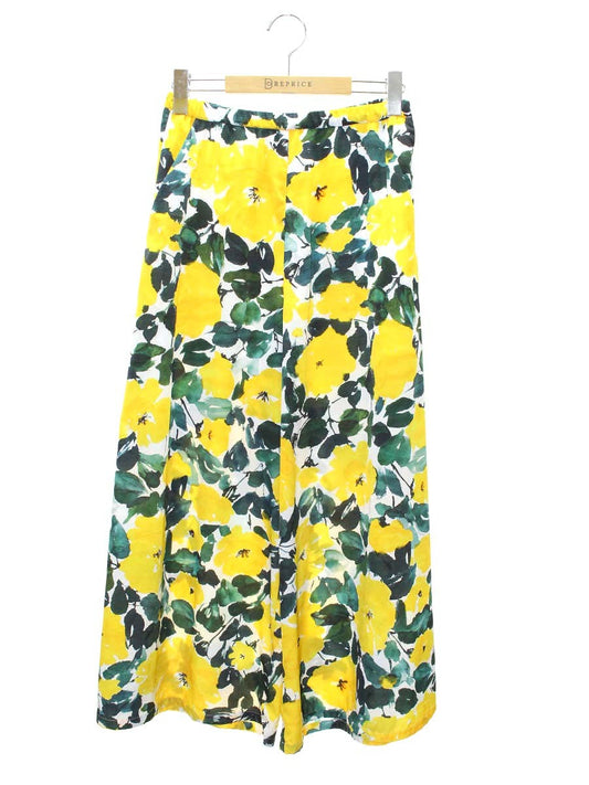 グレースクラス ボタニカルフレアパンツ 0221211146 36 イエロー ITGT7MJDG3GR