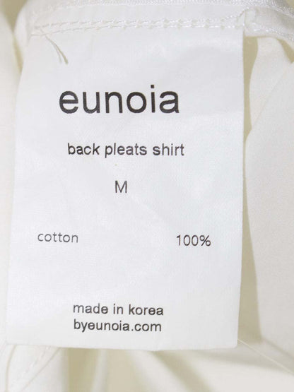ユノイア back pleats shirts M ホワイト ハーフスリーブ オーバーサイズ IT6PC2D9T0B4 【SALE】
