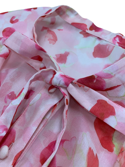 ルネ 6511140 ブラウス 38 ピンク シアー 花柄 フラワープリント ITYKB192BQHO