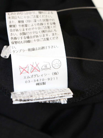 エムズグレイシー 225331 カットソー 38 ブラック フラワーモチーフ シースルー ITRW7Z1YKVRE