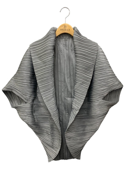 イッセイミヤケ IM11FD236 ジャケット 2 グレー プリーツ ストライプ ITZUIQU4MYA4