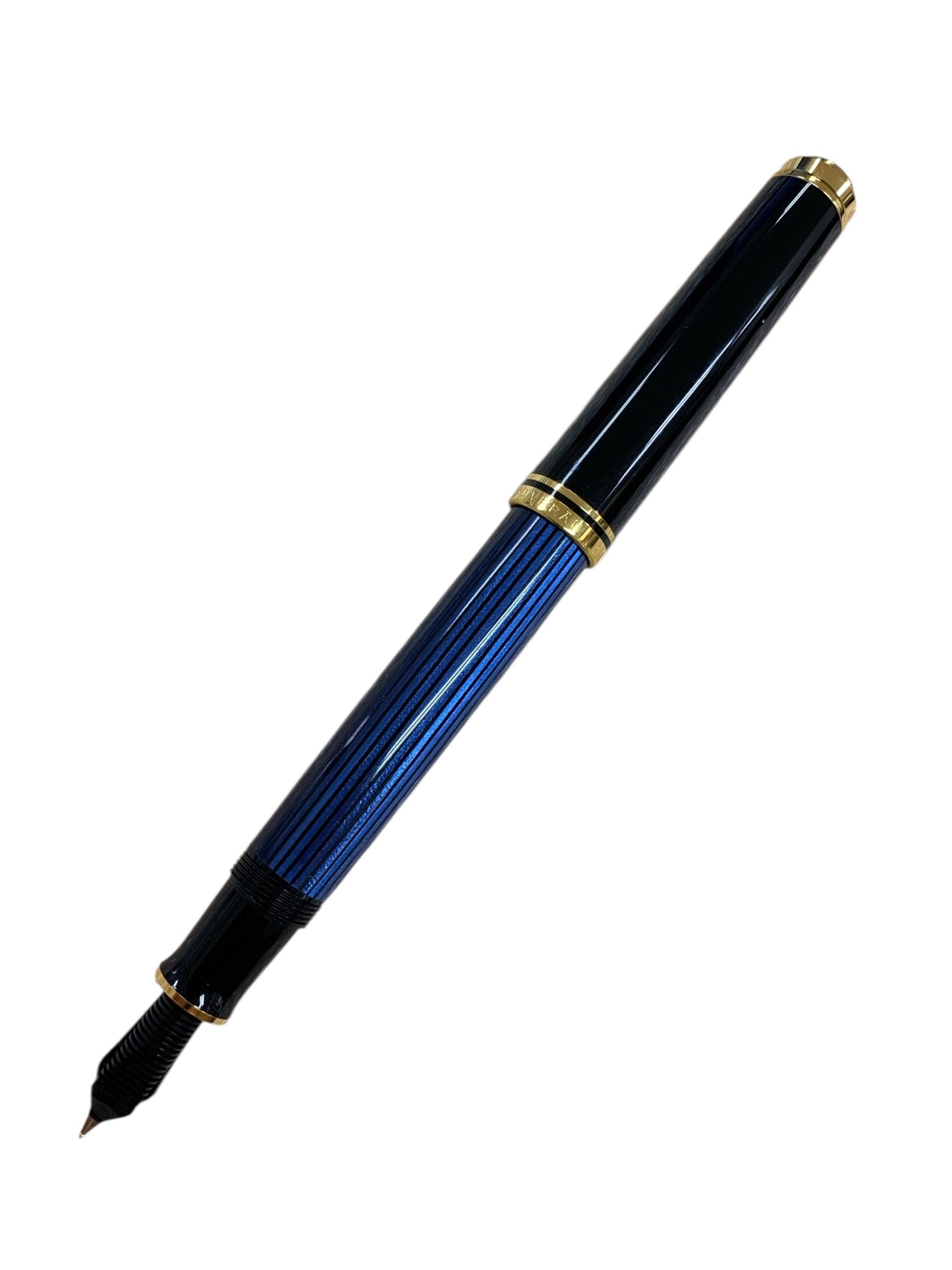 ペリカン 万年筆 スーベレーン M800 ブルー EF 18C-750 ストライプ ボトルインク付き ITZBRN9V9G0K