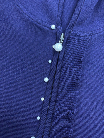 ルネ 6832370 パーカー 38 パープル パール ラインストーン Wジップ ITXM2CAH01L4