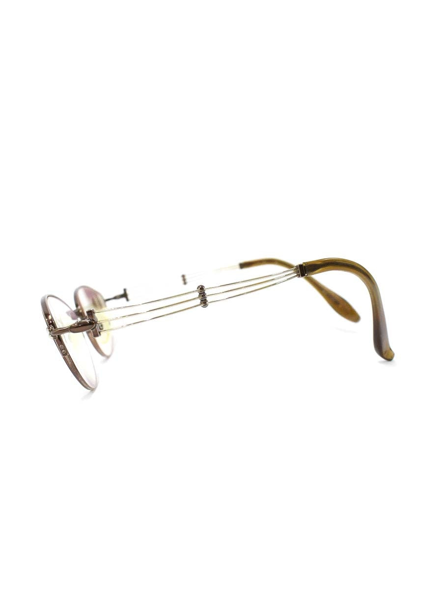 ラインアートシャルマン XL1008 メガネ ブラウン メタルフレーム ハーフリム オーバル ITYE9KXVO4YC