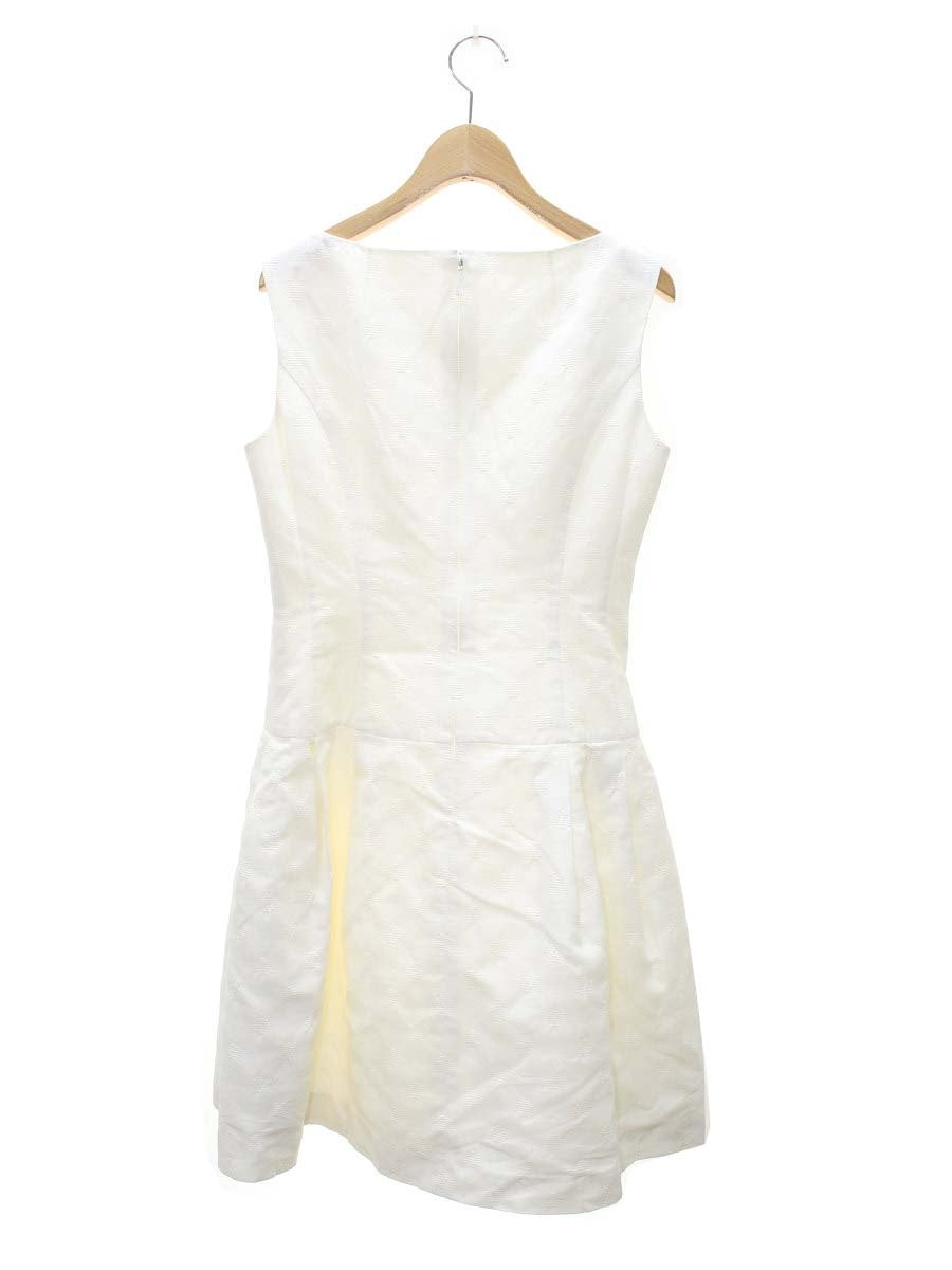 ルネ 6326850 ワンピース 36 ホワイト TISSUE バックジップ ラウンドネック IT4DNOTQKL7I 【SALE】