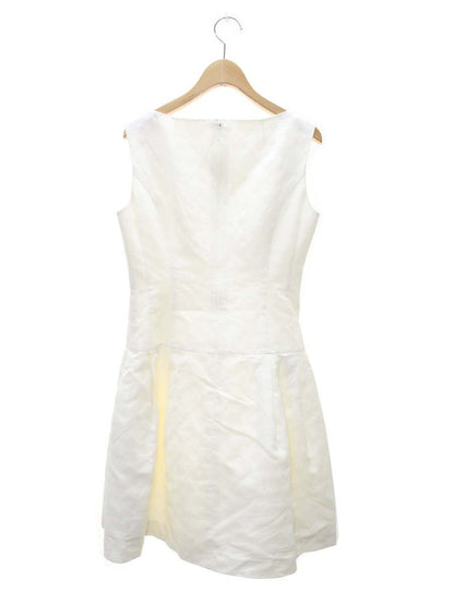 ルネ 6326850 ワンピース 36 ホワイト TISSUE バックジップ ラウンドネック IT4DNOTQKL7I 【SALE】