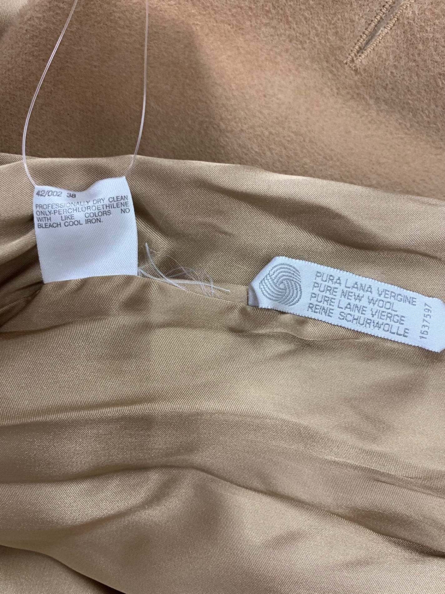 マックスマーラ 1637597 38 キャメル チェスター ロングコート シルバータグ ベルト ITVQLFNTHCB2